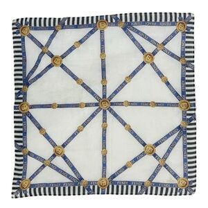 Fendi White and Blue Scarf